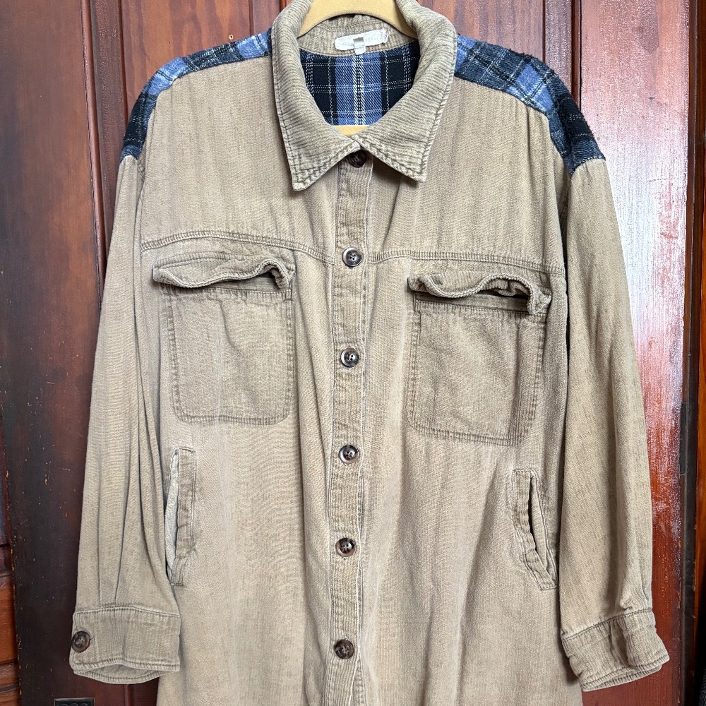 Gilded Intent Flannel/corduroy oversize shirt XL
